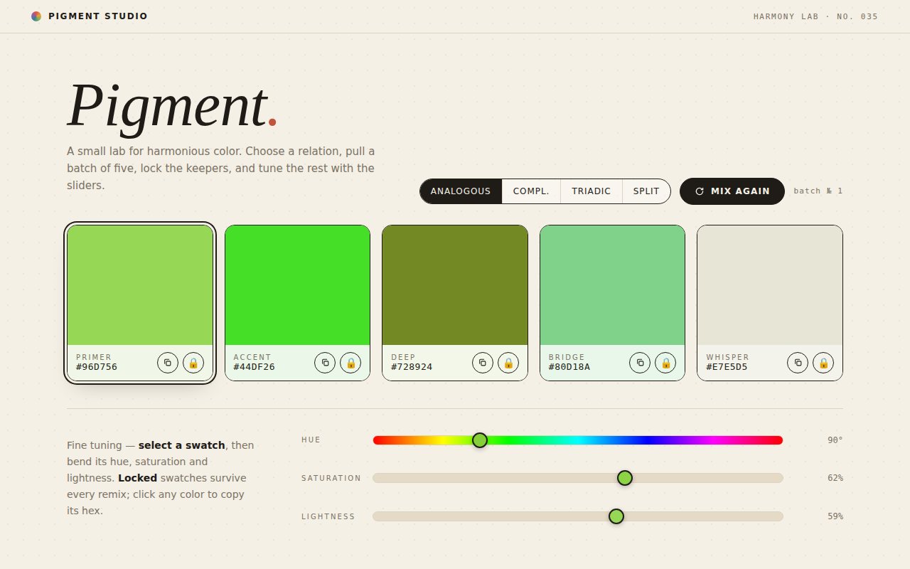 Pigment screenshot
