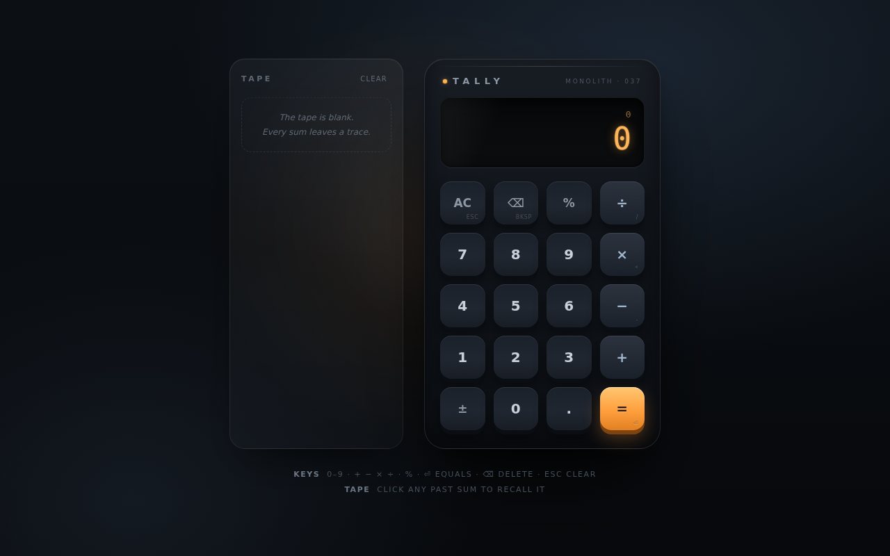 Tally screenshot
