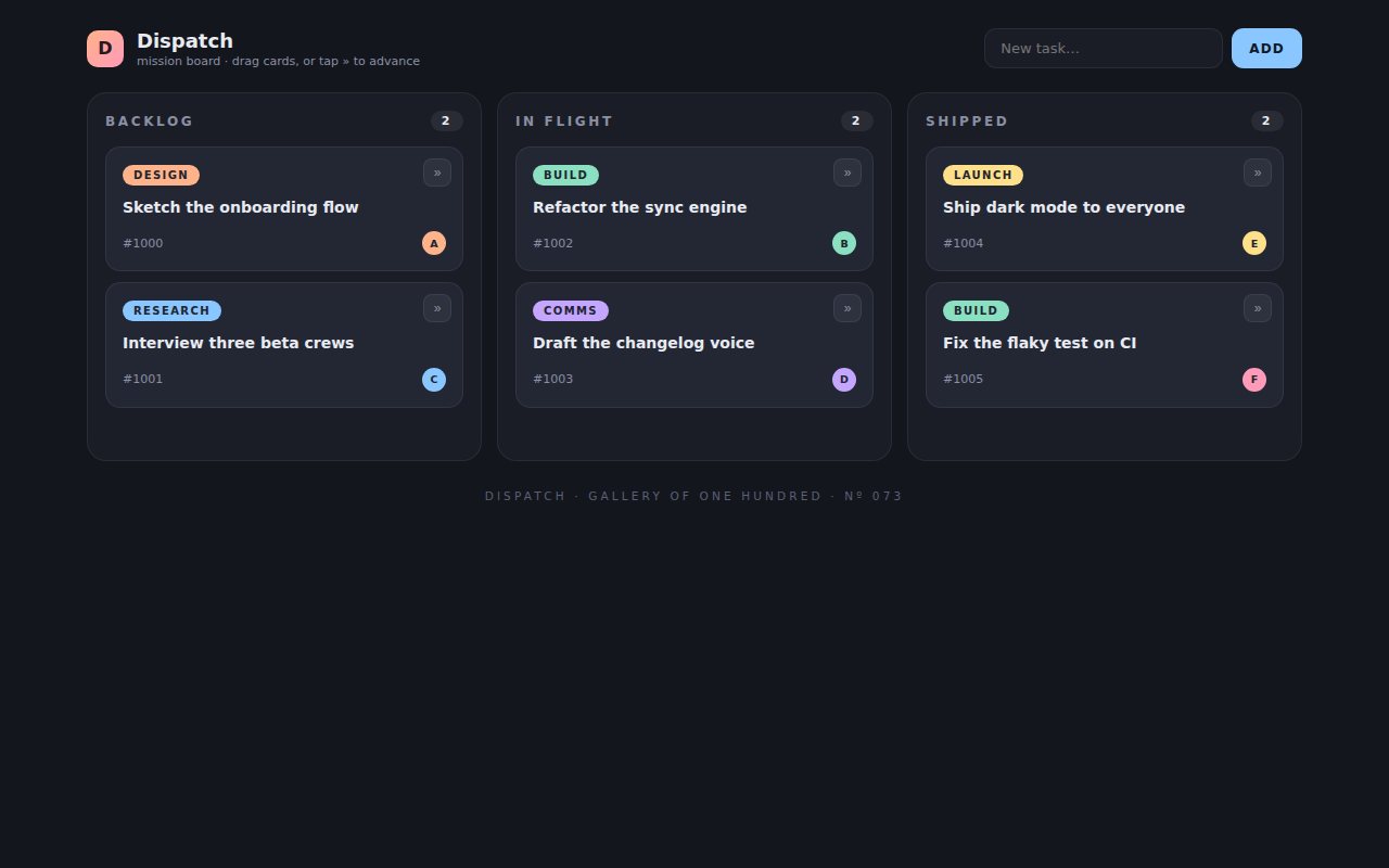 Dispatch screenshot