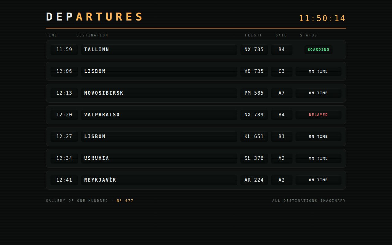 Departures screenshot