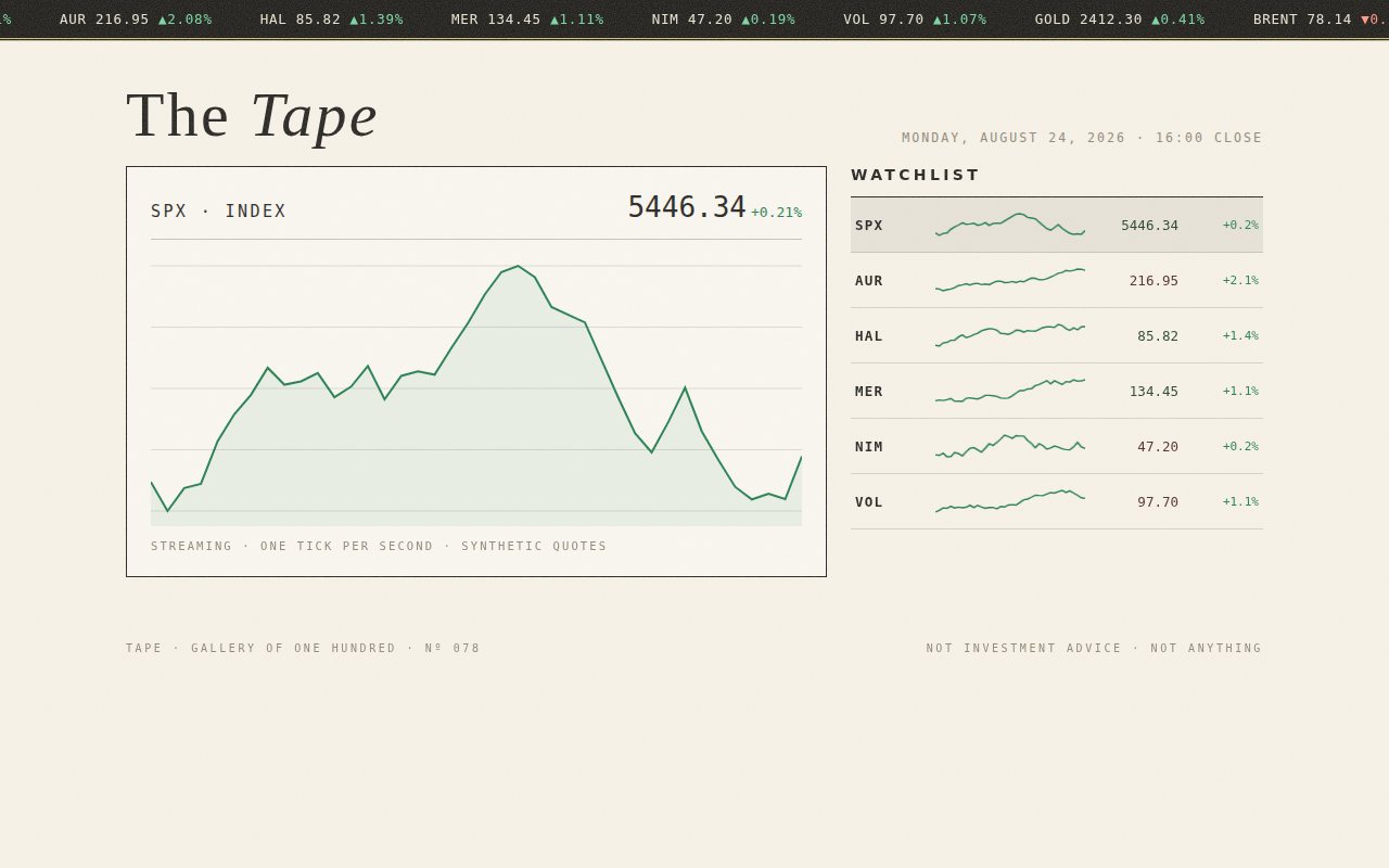 The Tape screenshot