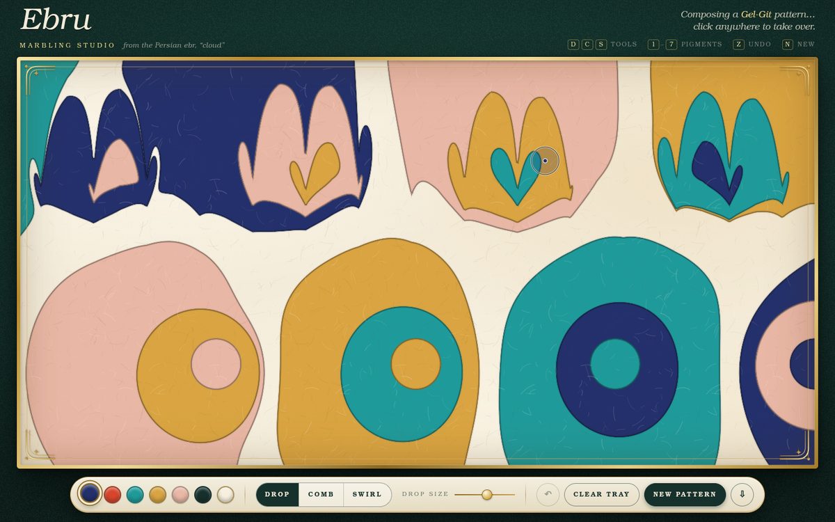 Ebru Marbling Studio screenshot