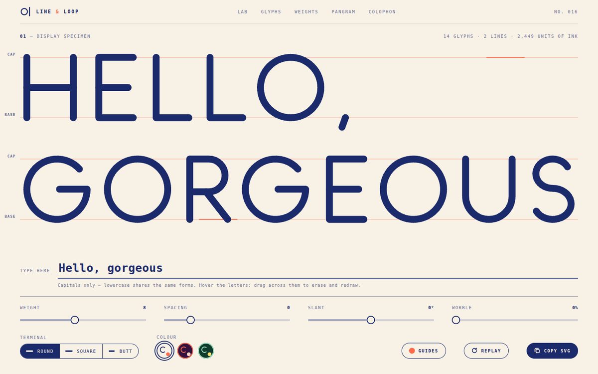 Line & Loop: Monoline Alphabet Lab screenshot