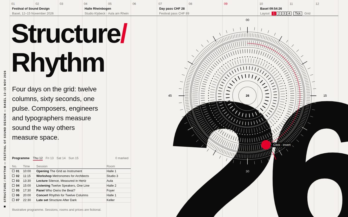 Structure / Rhythm Swiss Poster screenshot