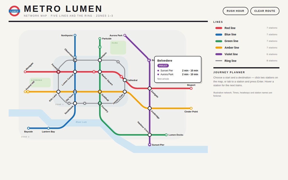Metro Lumen Transit Map screenshot