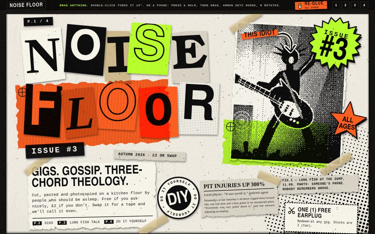 Noise Floor Zine Collage screenshot