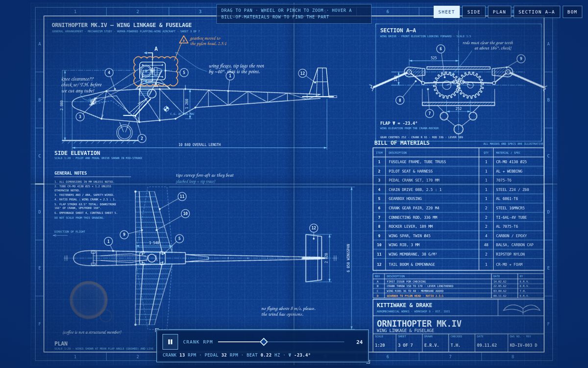 Ornithopter Mk.IV Blueprint screenshot