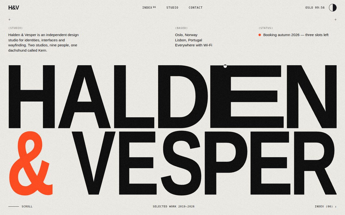 Halden & Vesper Portfolio screenshot