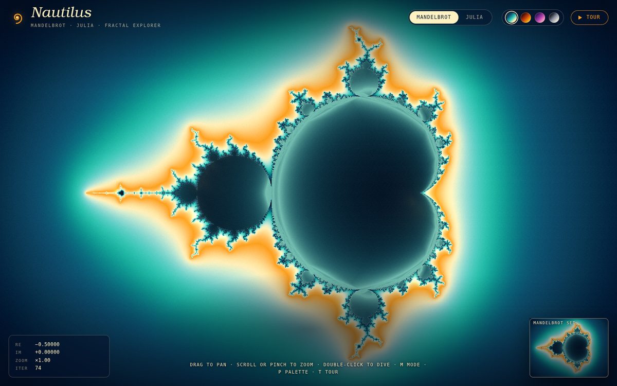 Nautilus Fractal Explorer screenshot