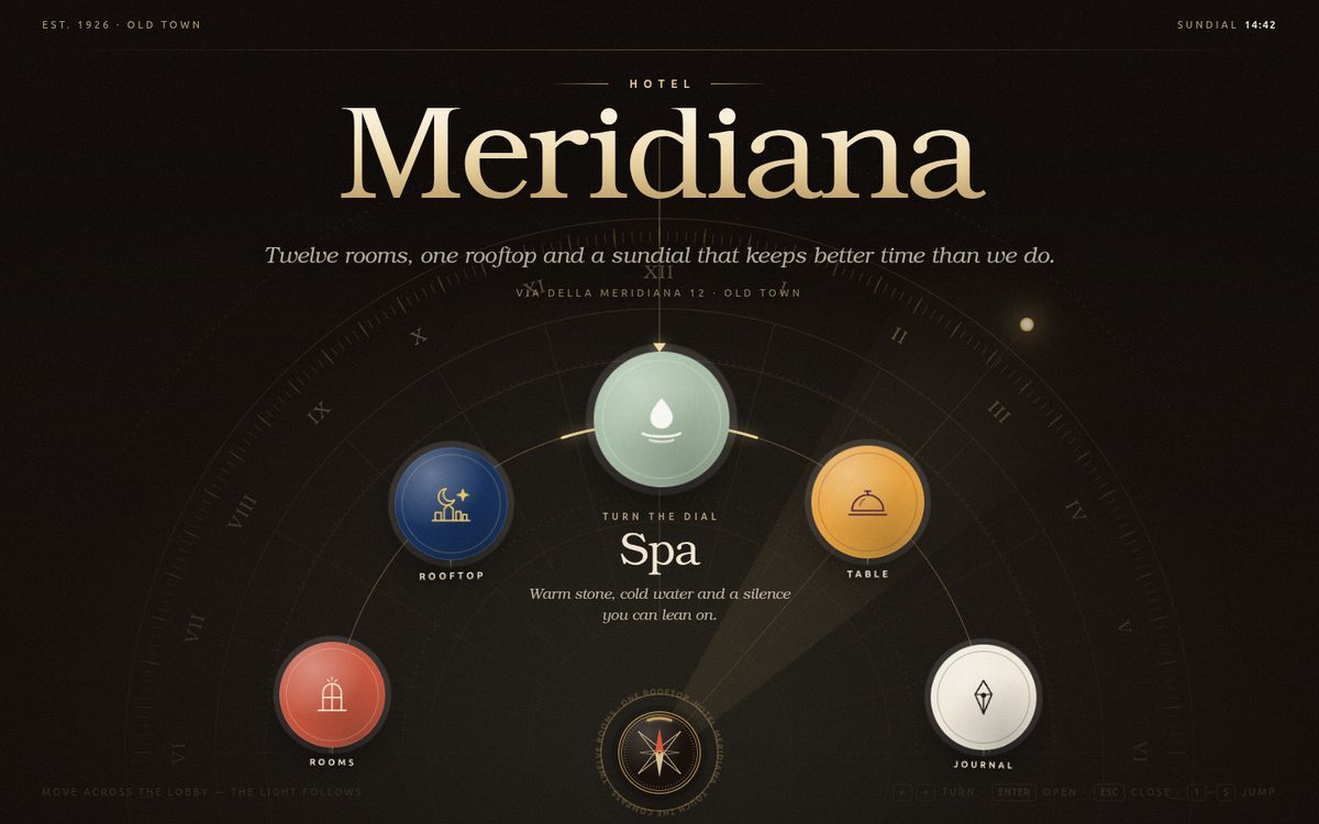 Hotel Meridiana: Radial Atlas screenshot
