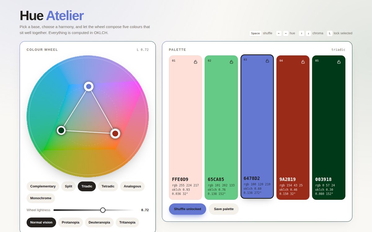 Hue Atelier screenshot