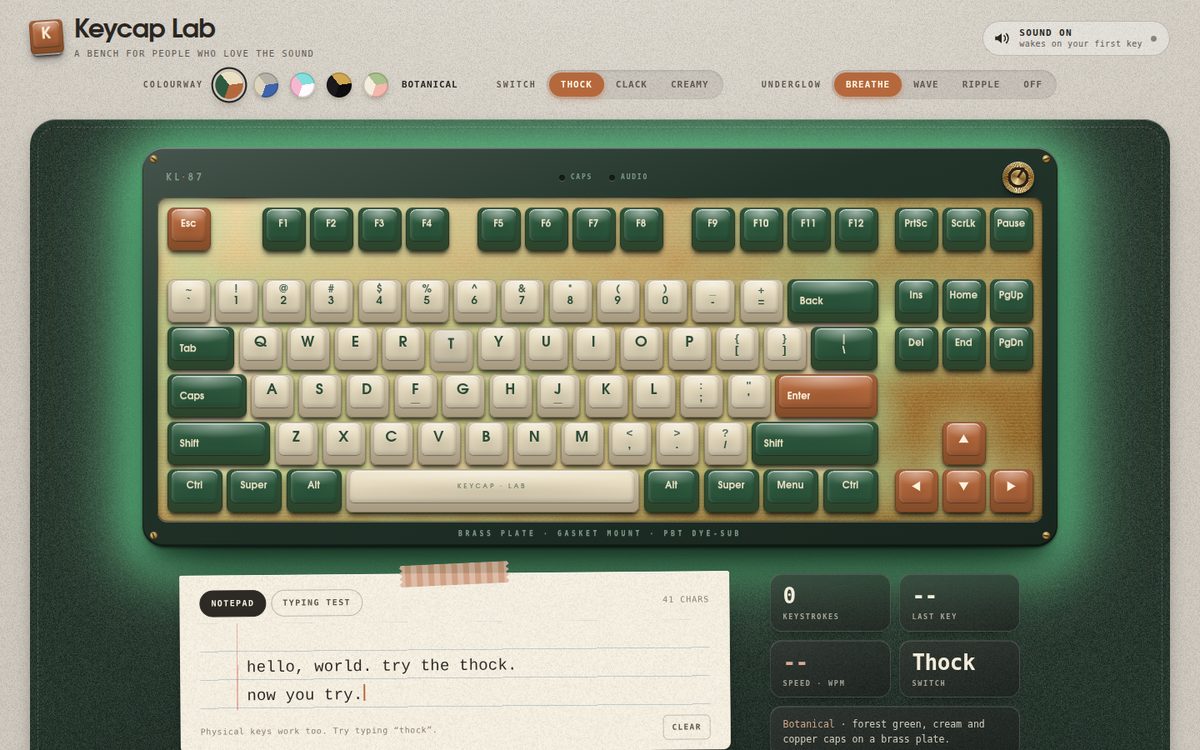 Keycap Lab screenshot
