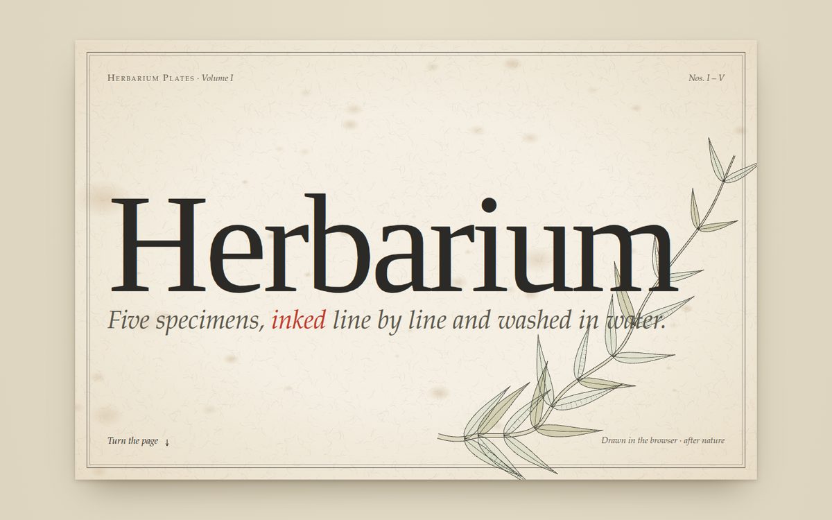 Herbarium Plates, Volume I screenshot