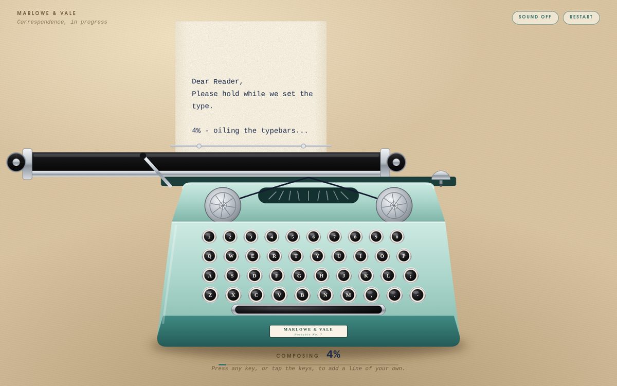 Composing: Typewriter Loader screenshot