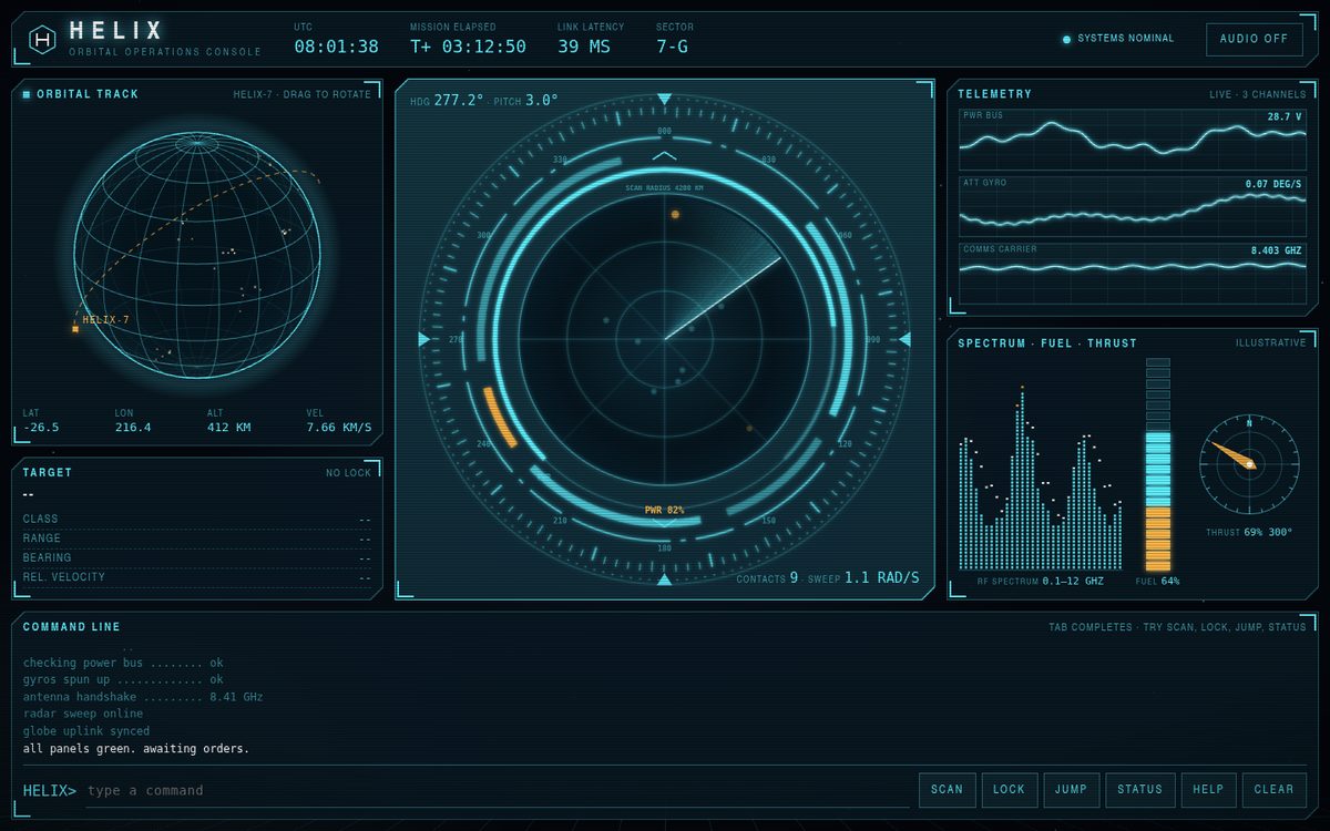 HELIX Orbital Console screenshot