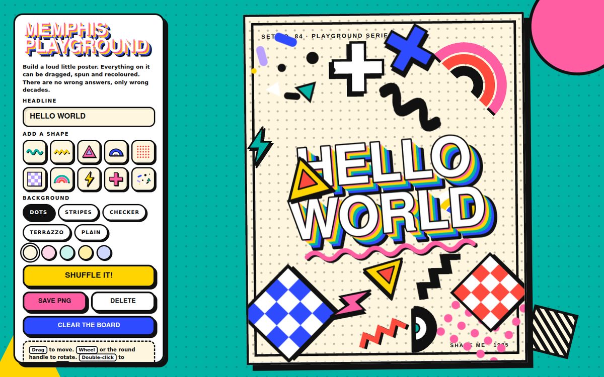 Memphis Playground screenshot