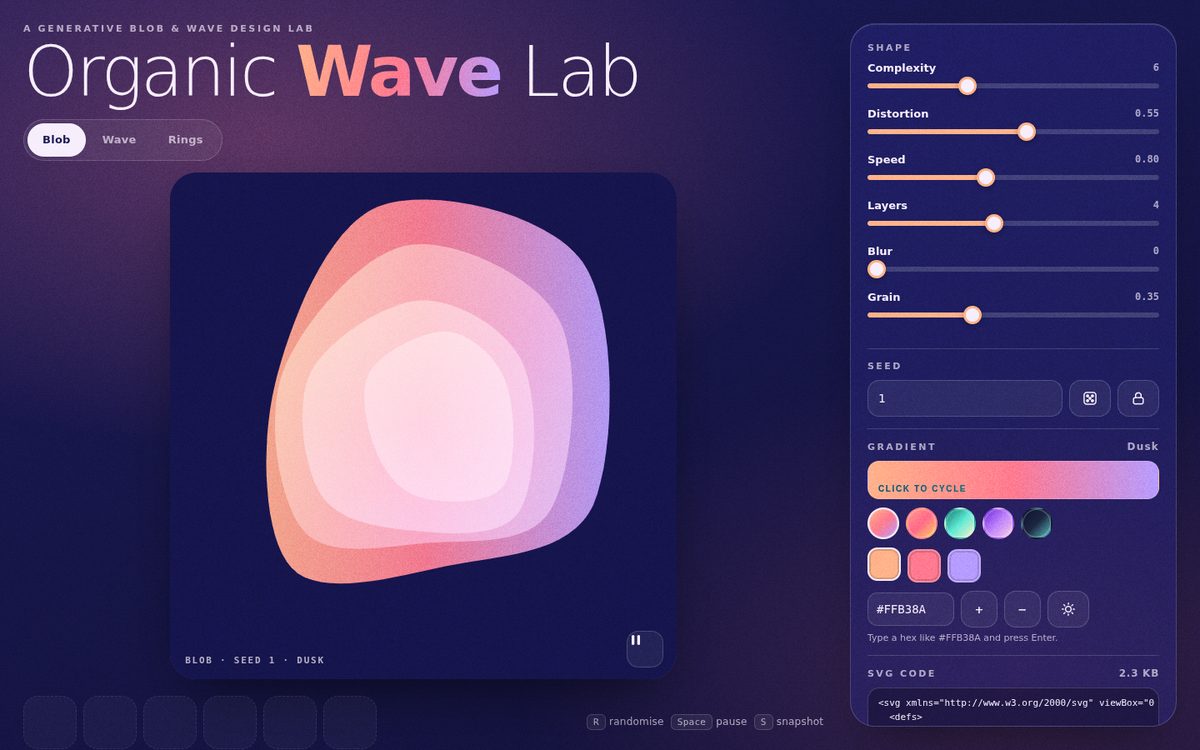Organic Wave Lab screenshot
